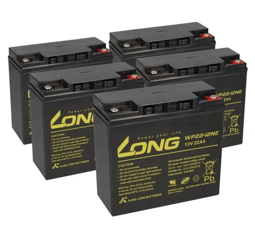 Akkuman.de 5x Akku Batterie 12V 22Ah für E-Scooter