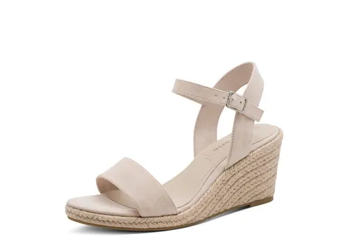 Tamaris Damen 1-28300-42 Sling Sandale, Nackt, 37 EU - Wanderschuhe mit 7,5 cm Absatzhöhe und bequemen Keilabsatz für eleganten Tragekomfort. Ideal für stilbewusste Damen, die Komfort und Design schätzen.