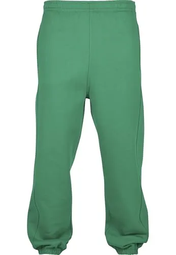 Urban Classics Herren Trainingshose Sweatpants, Jogginghose für Männer, 5XL, limegreen - Locker geschnittene Sweatpants für Herren mit praktischem elastischen Bund und seitlichen Taschen. Ideal für Freizeit und Sport, robust und pflegeleicht für langanhaltenden Tragekomfort.