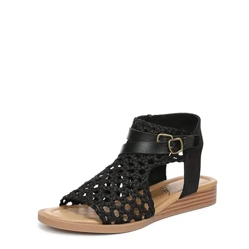 Blowfish Schaftsandalen Damen ANUELLA Schwarz 41 EU - Wanderschuhe in veganer Ausführung, mit flexiblem, rutschhemmendem Boden für sicheren Halt und einem trendigen Makramee-Design für stilbewusste Damen.