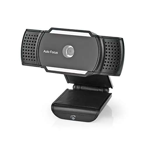 Nedis® 2K USB Webcam mit Autofokus und Mikrofon - Webcam für Videokonferenzen mit 2K Auflösung, Geräuschunterdrückendem Mikrofon und Weitwinkelobjektiv – ideal für Meetings und Präsentationen.