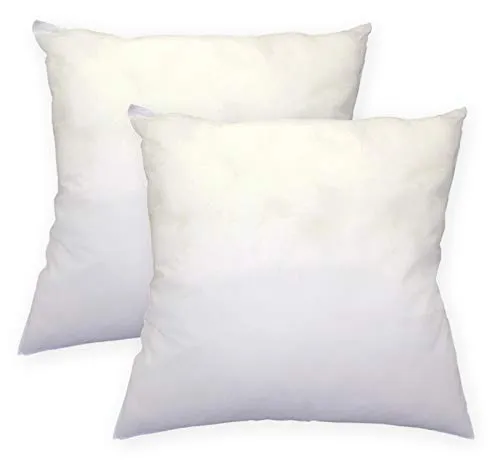 Haus und Deko 2er Pack Füllkissen 40x40 cm Innenkissen Polyester Sofakissen Kopfkissen Kissen Weiß #2246 (40 x 40 cm)