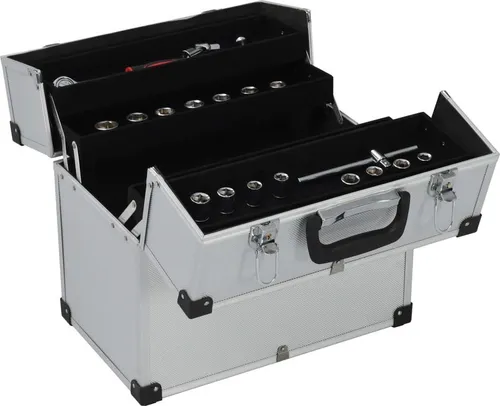 vidaXL Aluminium Werkzeugkoffer 38x22,5x34cm