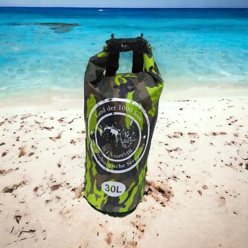 Dry Bag Grün Camouflage Trockensack 30 Liter Seesack wasserdicht Beach Packsack