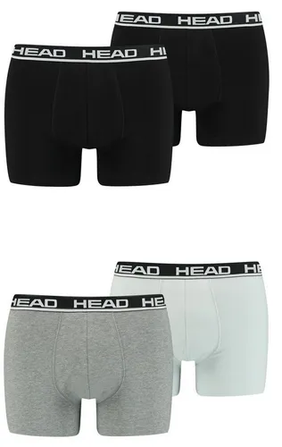Head Herren Boxershorts im 4er Pack – Bunt und Bequem - Herrenunterhosen, 4er Pack in bunten Farben, aus 95% Baumwolle für hohen Tragekomfort und Logobund für einen sportlichen Look.