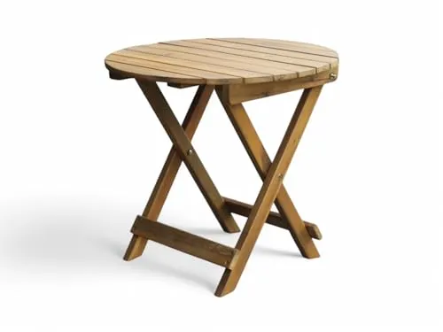 Runder Gartentisch aus Akazienholz Ø 46 cm