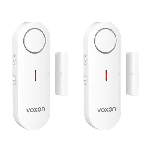 VOXON Türalarm, Fensteralarm Einbruchschutz, 2-in-1 Alarm/Türgong, 3-stufiger Lautstärkeregler, Alarmanlage Tür- und Fenstersensoren mit Sirene für Pool, Haus, Geschäft, Garage, Wohnung (2Pcs)