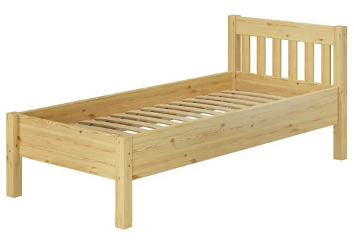 ERST-HOLZ Bett Hohes Massivholzbett Kiefer 100 x 200 - Komfortables Seniorenbett aus massivem Kiefernholz mit verstellbarer Einlegetiefe für leichtes Aufstehen und bequemen Schlaf. Ideal auch als Kinderbett.