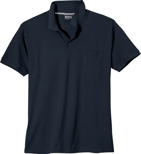 North Latitude Poloshirt Übergröße dunkelblau - Bequemes North Latitude Poloshirt in Übergröße, aus 100% hautsympathischer Baumwolle. Ideal für den Alltag, pflegeleicht und trocknergeeignet, mit elastischem Polokragen und Brusttasche.