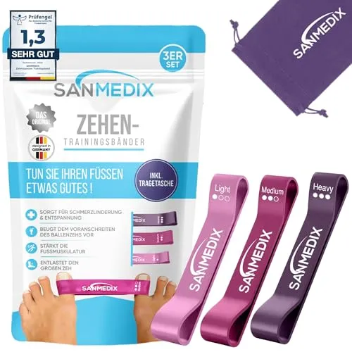 Sanmedix Hallux Valgus Zehenspreizer Trainingsband für den Zeh