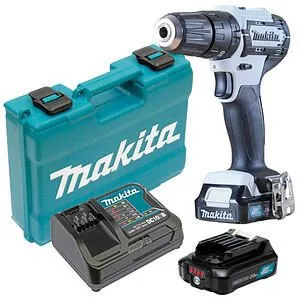 Makita HP333DSAW Akku-Schlagbohrschrauber-Set 12,0 V – vielseitig, kraftvoll und ideal für präzises Arbeiten mit 20-facher Drehmoment-Einstellung und LED-Funktion -