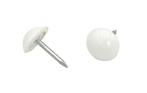 Plastik Ziernägel Weiss Rostfrei A10/12 - 250 Stück - Datenkabel Zubehör: 250 rostfreie Plastikziernägel mit 10mm Durchmesser, ideal für den Außenbereich und langlebig.
