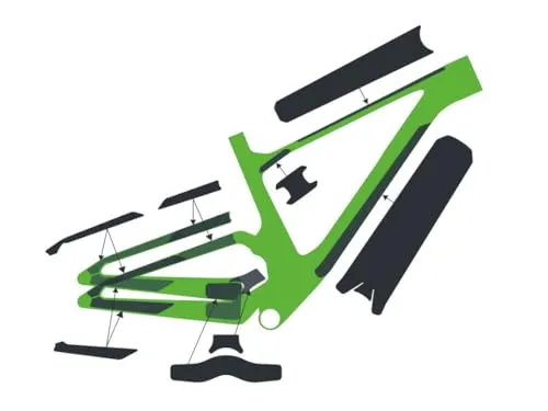 Kit Schutz Rahmen Syncros für Spark Kohlenstoff Clear Matt von Syncros