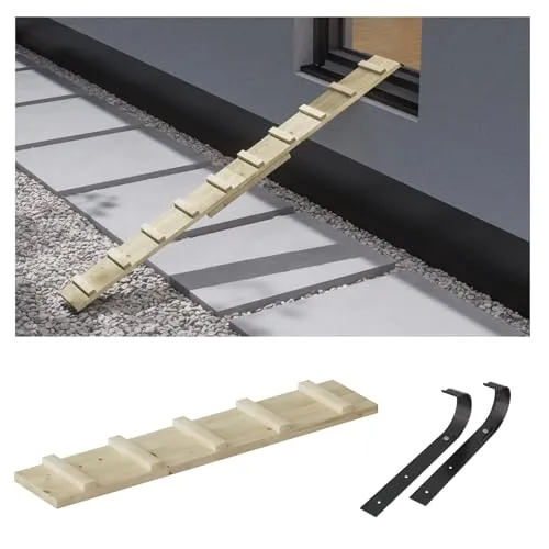 Katzenleiter Katzentreppe 1 m mit Metallhaken - Treppen & Stufen für Katzen, ideal für Balkon und Fenster, fördert die Bewegungsfreude Ihrer Katze und ist individuell anpassbar von 1 m bis 7 m.