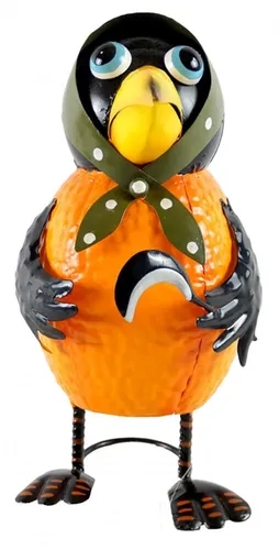 Rabenfrau Florine ca. 32 cm - Dekofigur in orange von Gartenursel