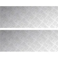 vidaXL Aluminium Riffelbleche 2 Stück - Anti-Rutsch Treppenstufen - Leitern - Rutschfeste Treppenstufen aus widerstandsfähigem Aluminium, ideal für Sicherheit in Innen- und Außenräumen, mit schickem geometrischen Muster.