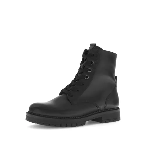 Gabor Damen Schnürstiefeletten, Frauen Stiefeletten,uebergangsschuhe,uebergangsstiefel,reißverschluss,Boots,schwarz (Micro),39 EU / 6 UK