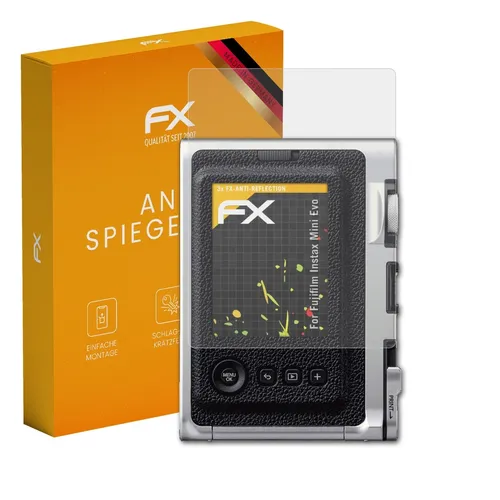 atFoliX 3x Displayfolie für Fujifilm Instax Mini Evo Schutzfolie matt&stoßfest