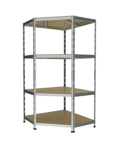 Produktbild Werkstattregal eckig Stahl Rivet 180 x 90 cm – 4 Holzböden, 1000 kg Tragkraft