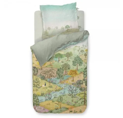 PiP Studio Cabrera Bettwäsche Set 135x200 cm in Grün in grün von Pip Studio