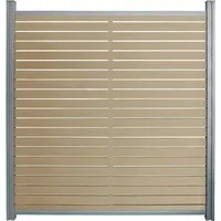 Home Deluxe WPC-Sichtschutzzaun Alira 1 Element 185 cm x 180 cm Teak