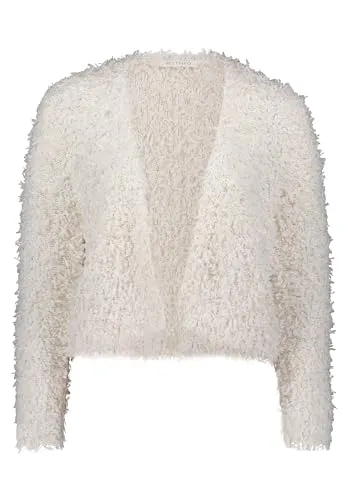 Betty&Co Strickjacke weiß M (38) - Elegante Strickjacke in Größe 38, aus 65% Baumwolle für hohen Tragekomfort und vielseitige Kombinationsmöglichkeiten.