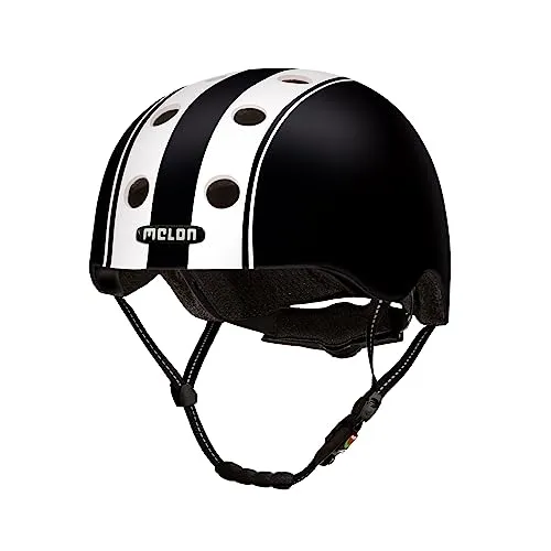 Melon »Double White Black« Fahrradhelm - Fahrradhelm für Damen, Herren und Kinder mit leichtem Design und maximalem Schutz. Patentierter Fidlock Magnetverschluss und perfekter Tragekomfort dank 12 Lüftungslöchern.