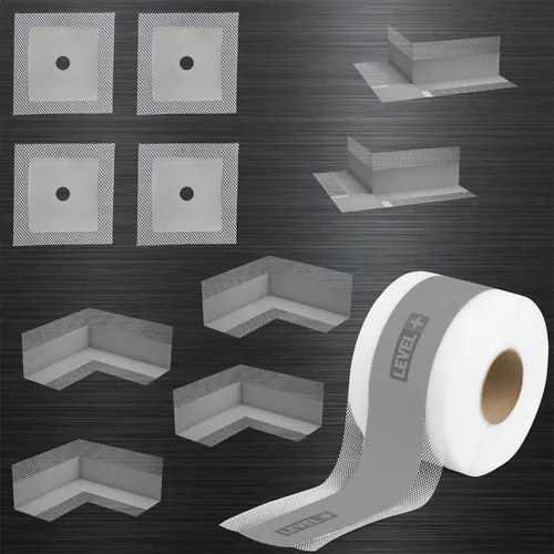 Dichtset Bad Küche Dusche Dichtband SET G5 - Dichtmaterialien mit 10m Dichtband und 10 Zubehörteilen, schimmelresistent und wasserdicht für optimale Abdichtung in Badezimmer und Dusche.