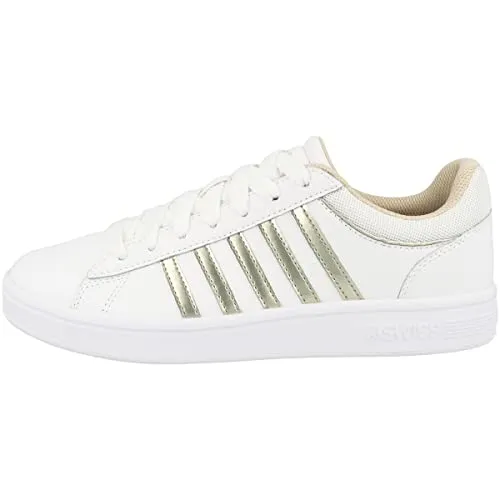 K-Swiss Damen Court Winston Sneaker, White Champagne 96154 997, 41.5 EU