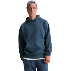 Herren Hoodie MARC O'POLO DENIM, Gr. XL, blau (azurite) - Herren-Hoodie im relaxed fit aus 100% Baumwolle mit praktischer Kapuze und großer Rückenstickerei, ideal für einen lässigen Look.