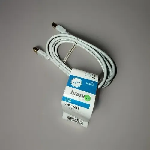 USB-Kabel, USB 2.0, 3 Meter Druckerkabel Grau 200901 von Hama
