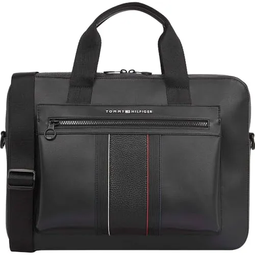 Tommy Hilfiger Foundation Laptoptasche 38.5 cm schwarz in schwarz von Tommy Hilfiger