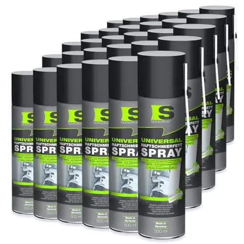 Spraytive 30 x 500ml Universal Haftschmierfett-Spray – Schmierfett & Kriechöl für Auto, Gelenke, Lager & Scharniere – hochviskoses Sprühfett, Seilfett & Polfett, Korrosionsschutz - Made in Germany