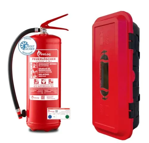 FireLoq 6kg Pulver Feuerlöscher mit Schutzbox