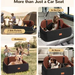 Petcozife Hunde Autositz für Rückbank, abnehmbar & waschbar, für Hunde bis 25 kg