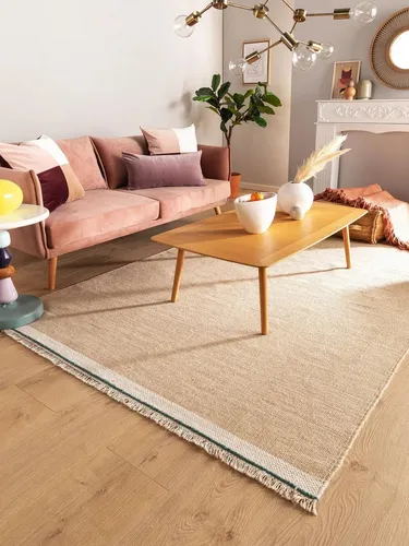 benuta Pop Wollteppich Karla - Beige 80x120 cm - Teppich aus hochwertiger Wolle, pflegeleicht und ideal für ein gemütliches Ambiente in Wohnzimmer oder Schlafzimmer.