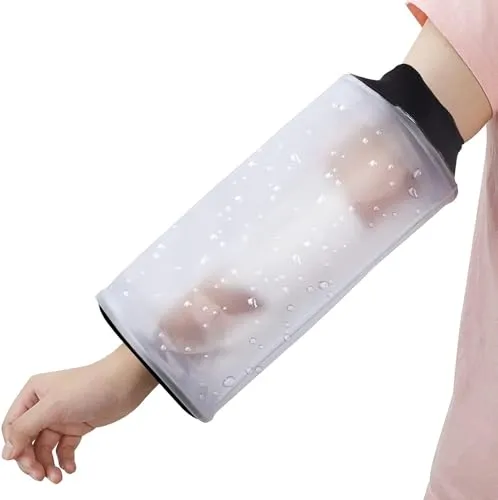 Wasserdichte Ellenbogenprotektoren für Erwachsene,PICC Line,Wasserdichter Gipsschutz Arm,Wiederverwendbar Gips Duschschutz Arm Erwachsene Verbandschutz Wasserdicht Duschhülle für Dusche&Bad