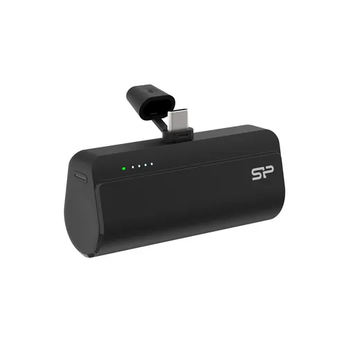 Silicon Power QD50, 5000mAh Compact USB-C Power Bank, Schwarz
