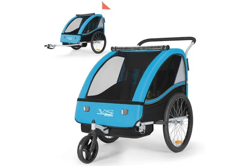 TIGGO Fahrradkinderanhänger VS 2 in 1 – Blau von TIGGO
