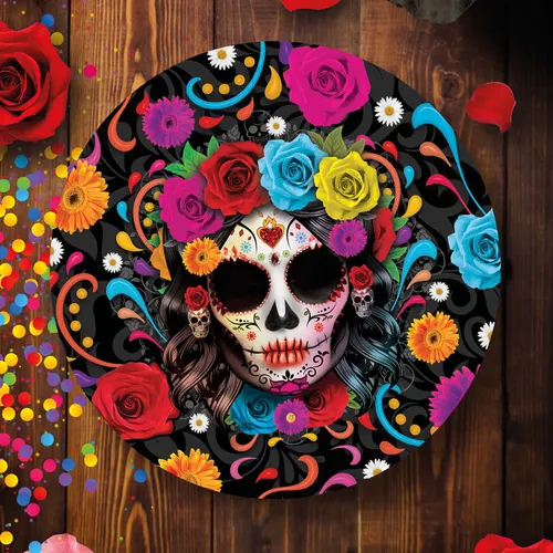 Salat-Schüssel Day of the Dead aus Kunststoff, ca. 32cm