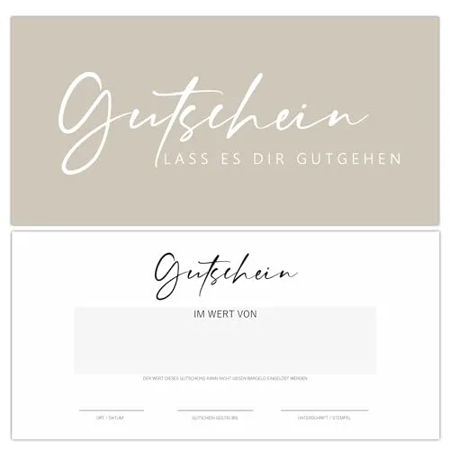 40er Set Blanko Gutscheine für Dienstleistungen – Ideal für Friseur, Massage, Kosmetik