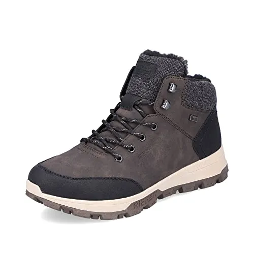 RIEKER Herren Winterboots Gr. 47, braun - Sportliche Wanderschuhe aus wasserabweisendem Textil und Synthetik mit komfortabler SoftFoam-Innensohle für optimalen Tragekomfort, ideal für Outdoor-Aktivitäten.