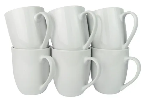 Retsch Arzberg Tasse 6-Stück Kaffeebecher/Kaffeetasse, 6-tlg., Porzellan, 300ml, bauchige Form