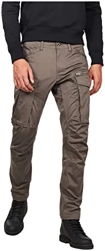 G-Star Herren Rovic 3D Regular Tapered Hose grau (38/32) - Lässige 3D-Hose mit praktischen Cargotaschen und Reißverschluss für zusätzlichen Stauraum. Verstellbarer Saum für eine individuelle Passform. Ideal für den Alltag und vielseitig kombinierbar.