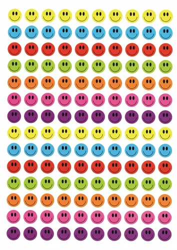 Belobigung Aufkleber 'Gesichter bunt', 560 Stk Sticker Belohnung