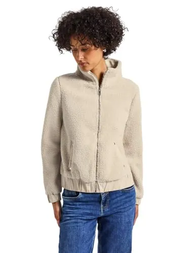 Bouclèjacke STREET ONE für Damen, Gr. 44 in Beige in beige von Street One