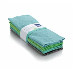 Keck und Lang GmbH Kela Lou Universal Reinigungstücher Set, 8-teilig, Flexibel einsetzbare Polyester Tücher für die Feucht- und Trockenreinigung, 1 Set 11684