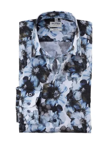OLYMP Businesshemd Level Five body fit mit Allover-Print - Stylisches Businesshemd »Level Five body fit« von OLYMP. Ideal für elegante Outfits im Büro und Alltag. Mit Stretch-Qualität für hohen Tragekomfort und praktischen Knöpfen für eine stets gepflegte Frisur.