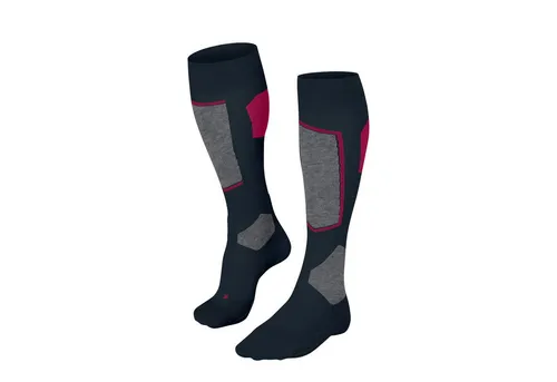FALKE Damen Skisocken SK4 Advanced W - Warm und dünn für besten Komfort - Sportsocken aus schnelltrocknendem Funktionsmaterial und hochisolierender Merinowolle, ideal für Wintersport mit feuchtigkeitsableitender 3-Lagen-Konstruktion und anatomischer Passform.