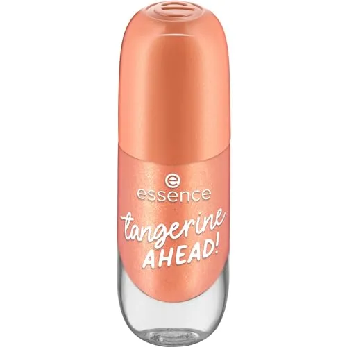 essence cosmetics nail colour, Gellack, Nagellack, Nr. 23 tangerine AHEAD!, orange, langanhaltend, farbintensiv, glänzend, schimmernd, ohne Aceton, vegan, Mikroplastik Partikel frei (8ml)